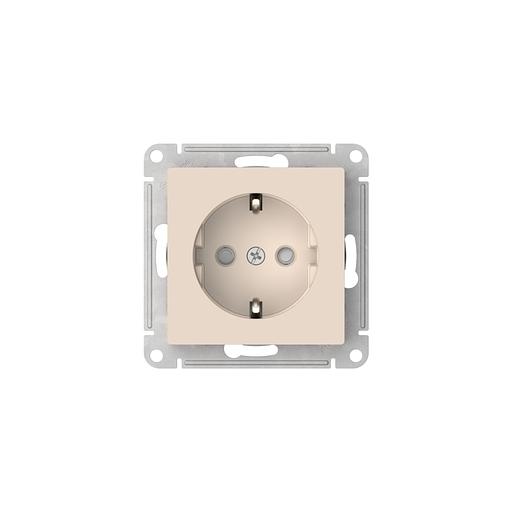 ATLASDESIGN РОЗЕТКА с заземлением со шторками, 16А, быстрозажимные клеммы, БЕЖЕВЫЙ фото 4