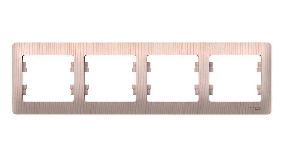 GLOSSA 4-постовая рамка, горизонтальная, сосна фото 1