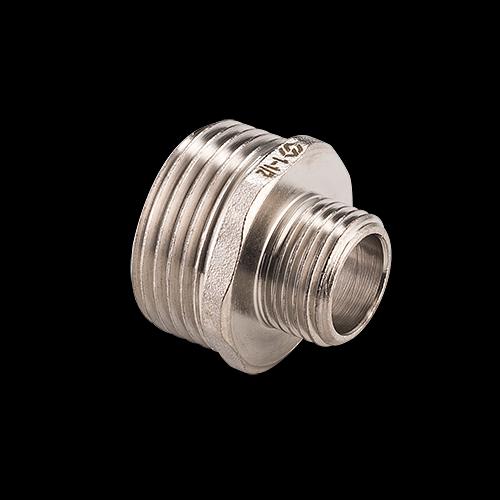 Ниппель НН 1'1/2х1'1/4 переходной, никелированный фото 1