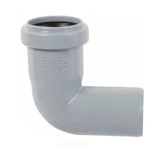 Отвод канализационный 87.5 град. 40 фото 1