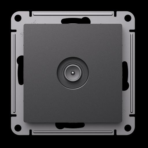 ATLASDESIGN TV РОЗЕТКА оконечная 1DB, механизм, БАЗАЛЬТ фото 1