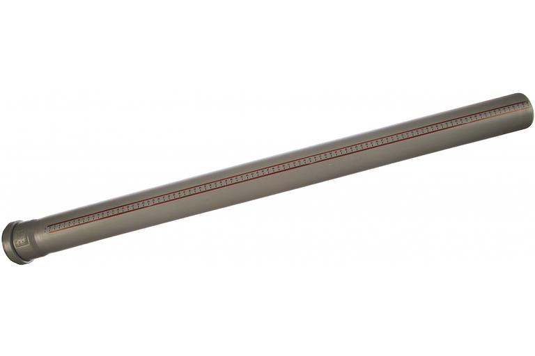 Труба канализационная 75x1000 мм НТЕМ однораструбная, серая фото 2