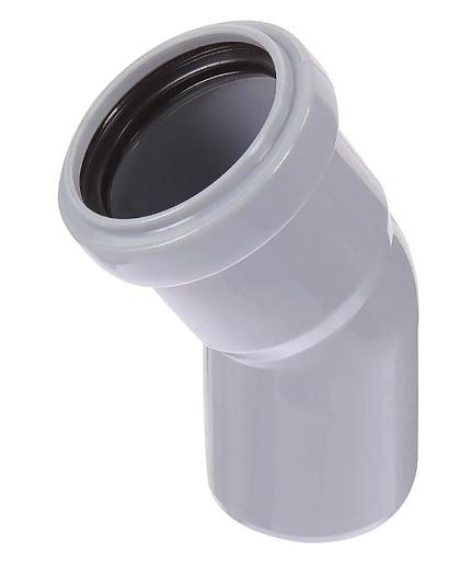 Отвод 30 градусов 50мм для внутренней канализации фото 1