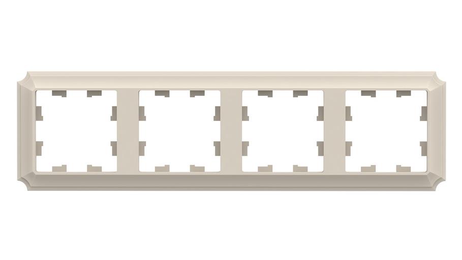 ATLASDESIGN ANTIQUE 4-постовая рамка, универсальная, БЕЖЕВЫЙ фото 1