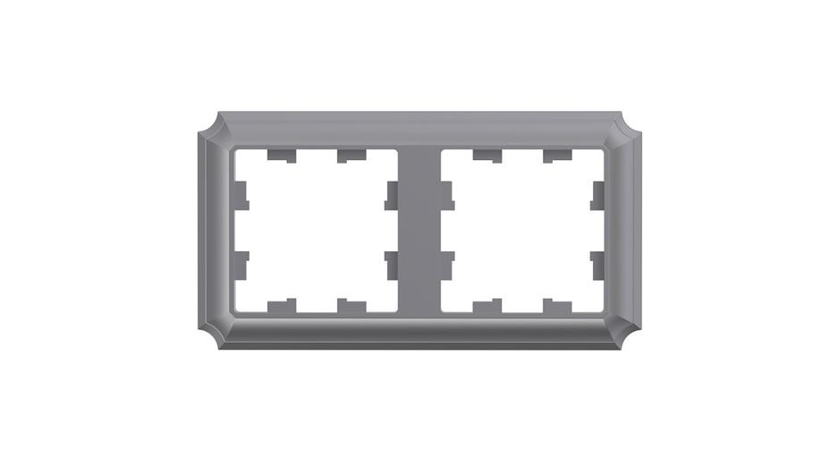 ATLASDESIGN ANTIQUE 2-постовая рамка, универсальная, СТАЛЬ фото 1