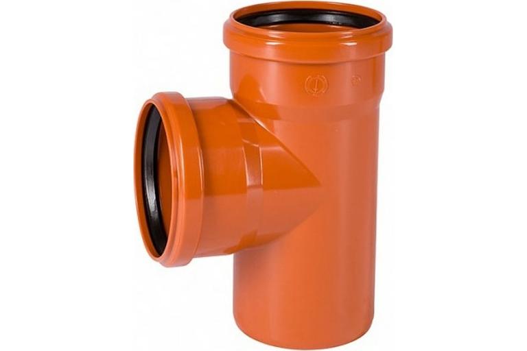 Тройник двухраструбный 87 град. 160 для наружной канализации фото 1