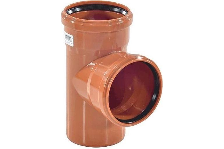 Тройник двухраструбный 87 град. 160 для наружной канализации фото 2