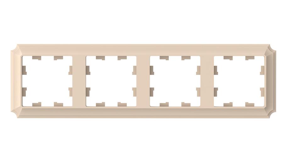 ATLASDESIGN ANTIQUE 4-постовая рамка, универсальная, ПЕСОЧНЫЙ фото 1