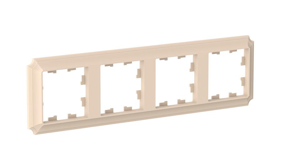 ATLASDESIGN ANTIQUE 4-постовая рамка, универсальная, ПЕСОЧНЫЙ фото 2