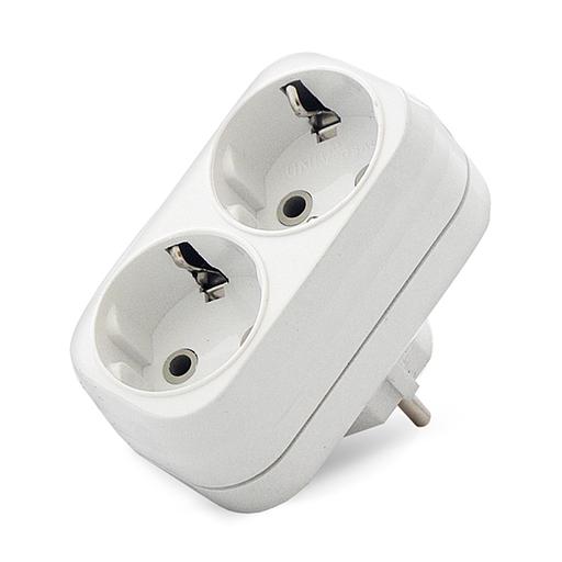 Тройник на 2 гнезда с заземлением 16А фото 1