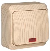 ЭТЮД Выключатель одноклавишный наружный с подсветкой сосна сх.1 фото 5