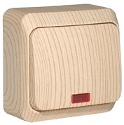 ЭТЮД Выключатель одноклавишный наружный с подсветкой сосна сх.1 фото 6