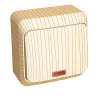 ЭТЮД Выключатель одноклавишный наружный с подсветкой сосна сх.1 фото 8