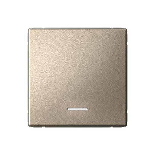 ARTGALLERY 1-клавишный выключатель с подсветкой, сх.1а, 10АХ, механизм, шампань фото 1