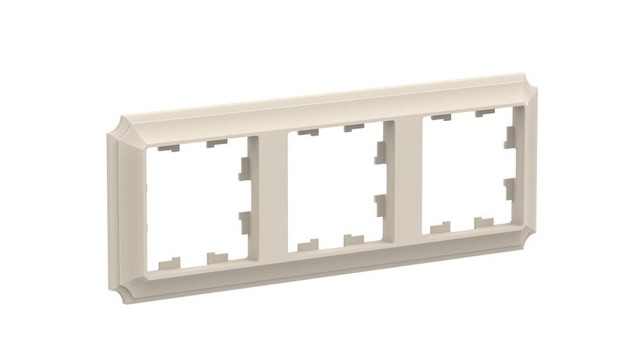 ATLASDESIGN ANTIQUE 3-постовая рамка, универсальная, БЕЖЕВЫЙ фото 2