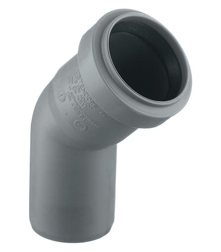 Отвод канализационный 40х45 град. фото 1