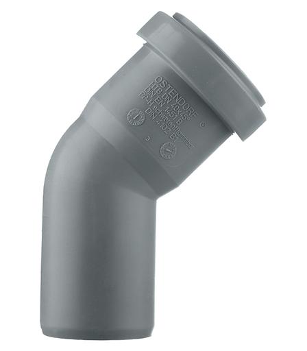 Отвод канализационный 40х45 град. фото 2