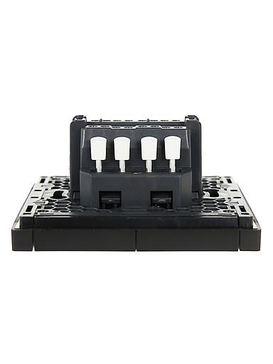 FORTE&PIANO Выключатель 2-клавишный проходной с индикацией 10А FP108 черный IEK фото 5