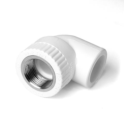 Угольник 25x1/2' ВР комбинированный, полипропиленовый, белый фото 1