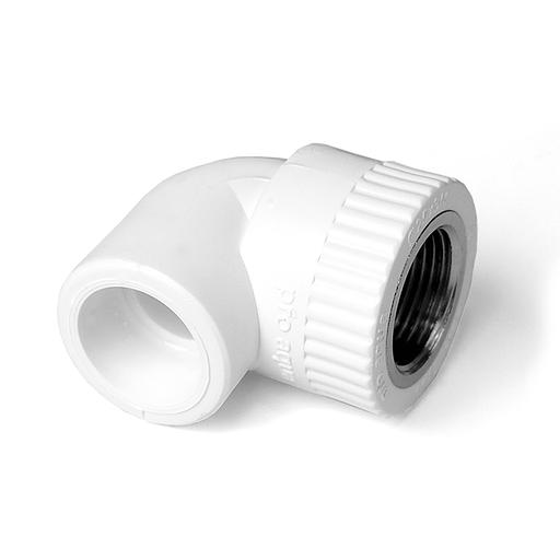 Угольник 25x1/2' ВР комбинированный, полипропиленовый, белый фото 2