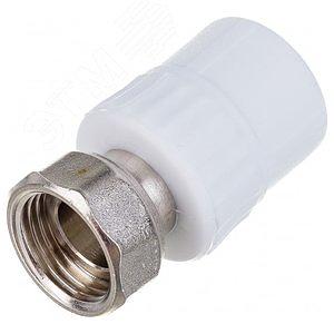 Муфта с накидной гайкой 25х1' (100/25) БЕЛАЯ фото 1