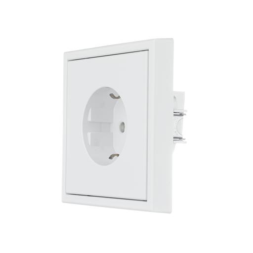 ARTGALLERY розетка с заземлением со шторками, 16А, механизм, белый фото 5