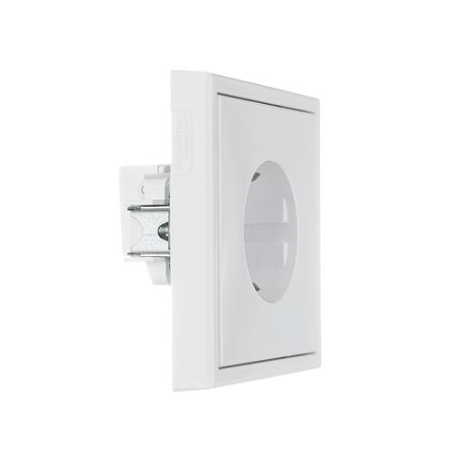 ARTGALLERY розетка с заземлением со шторками, 16А, механизм, белый фото 7