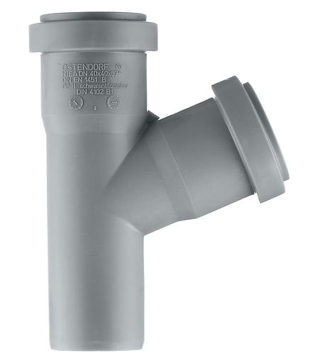 Тройник канализационный 67 град. 40 фото 1