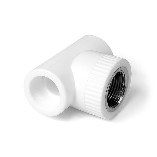 Тройник комбинированный 25x1/2' ВР полипропиленовый PPR белый фото 1