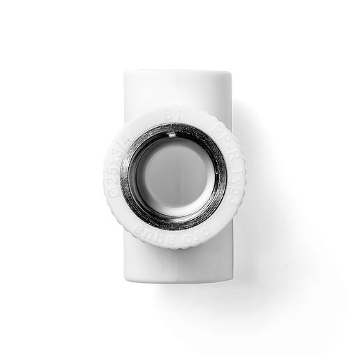 Тройник комбинированный 25x1/2' ВР полипропиленовый PPR белый фото 3