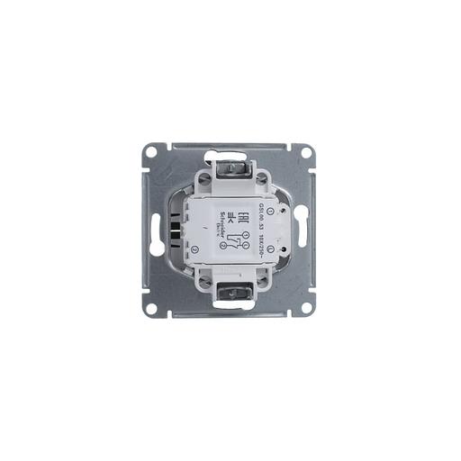 GLOSSA Выключатель двухклавишный с подсветкой схема 5а антрацит в рамку фото 5