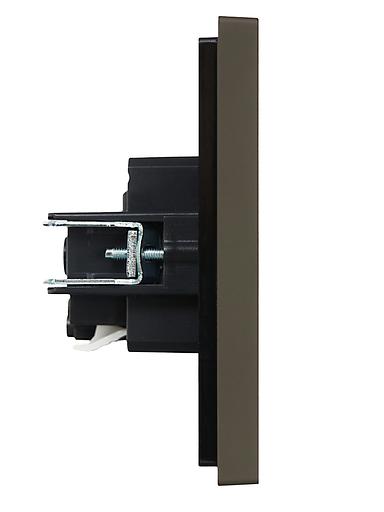 FORTE&PIANO Розетка 1-местная с заземлением без защитных шторок безвинтовое крепление 16А FP314 серый IEK фото 4