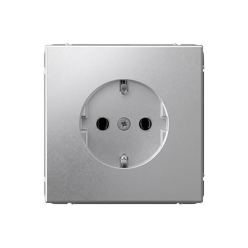 ARTGALLERY розетка с заземлением, 16А, механизм, алюминий фото 1