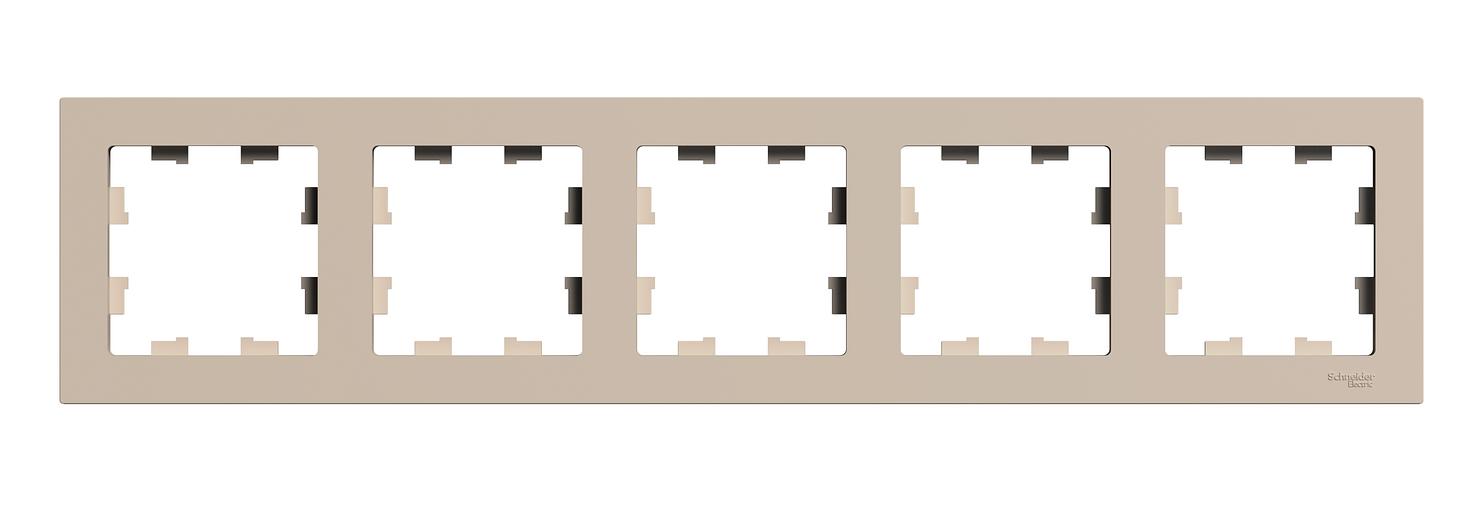 ATLASDESIGN рамка пятипостовая, универсальная, ПЕСОЧНЫЙ фото 1