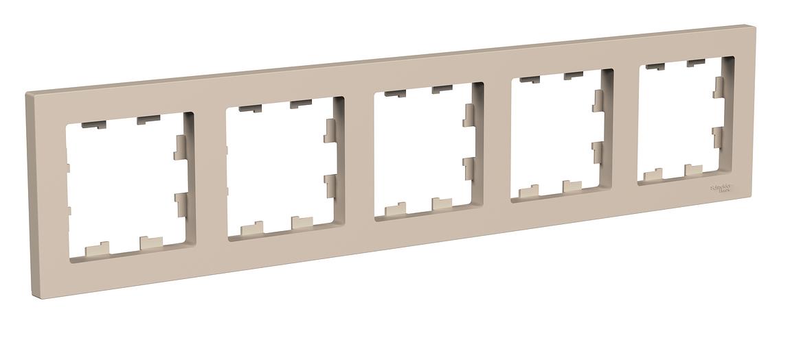 ATLASDESIGN рамка пятипостовая, универсальная, ПЕСОЧНЫЙ фото 2