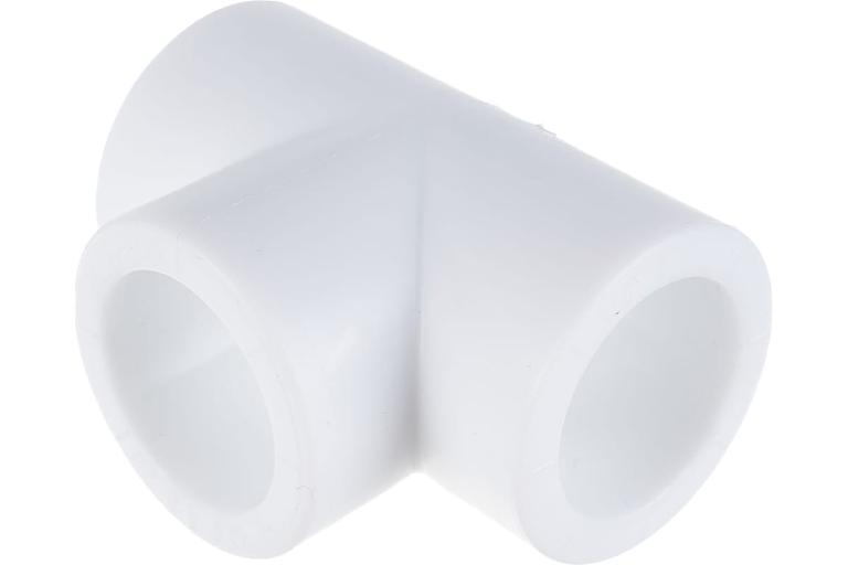 Тройник полипропиленовый PPR 25мм белый фото 3