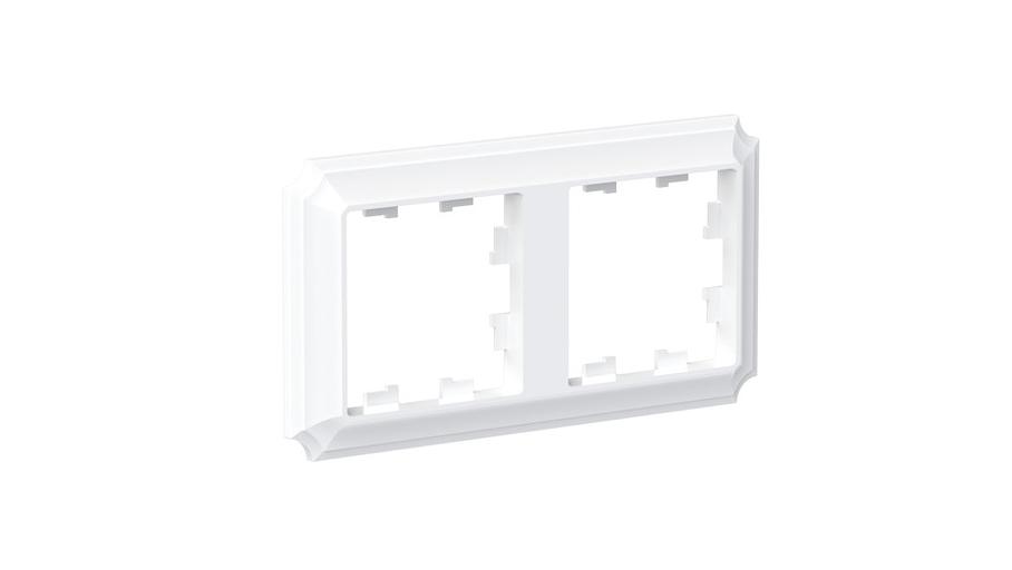 ATLASDESIGN ANTIQUE 2-постовая рамка, универсальная, БЕЛЫЙ фото 2