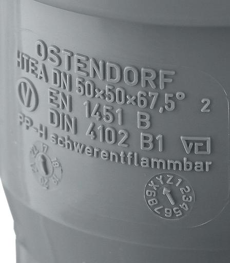 Тройник канализационный 67 град. 50 фото 3