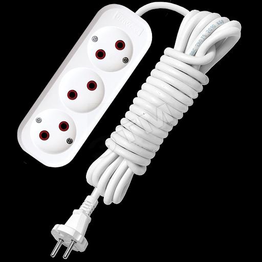 Удлинитель бытовой 3х5м без заземления 6А У6-639М фото 1