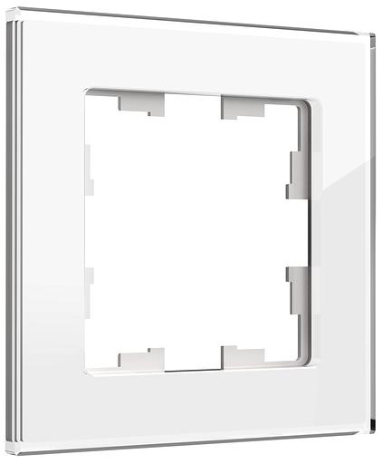 BRITE Рамка 1 пост РУ-1-2-БрБ стекло белый фото 1