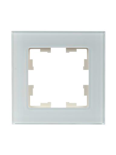 BRITE Рамка 1 пост РУ-1-2-БрБ стекло белый фото 2