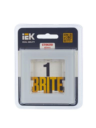 BRITE Рамка 1 пост РУ-1-2-БрБ стекло белый фото 5