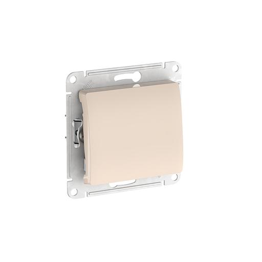 GLOSSA 1-клавишный ВЫКЛЮЧАТЕЛЬ, сх.1, 10АХ, быстрозажимные клеммы, БЕЖЕВЫЙ фото 1