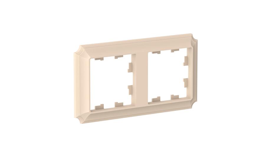 ATLASDESIGN ANTIQUE 2-постовая рамка, универсальная, ПЕСОЧНЫЙ фото 2