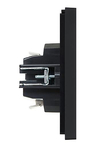 FORTE&PIANO Выключатель 1-клавишный проходной с индикацией 10А FP104 черный IEK фото 4