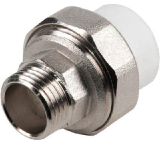 Муфта разъемная 20x1' НР полипропиленовая PPR белая фото 1