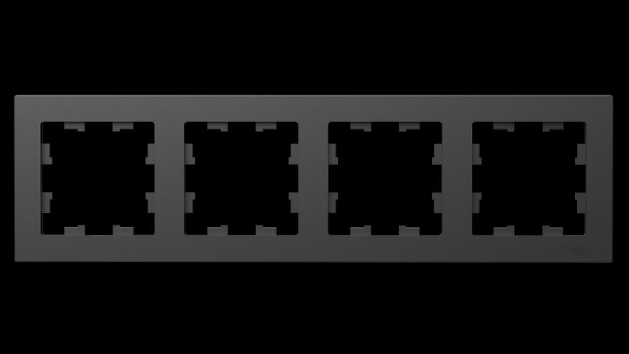 ATLASDESIGN 4-постовая РАМКА, универсальная, БАЗАЛЬТ фото 1