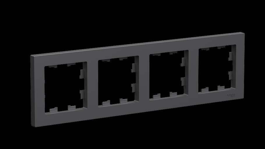 ATLASDESIGN 4-постовая РАМКА, универсальная, БАЗАЛЬТ фото 2