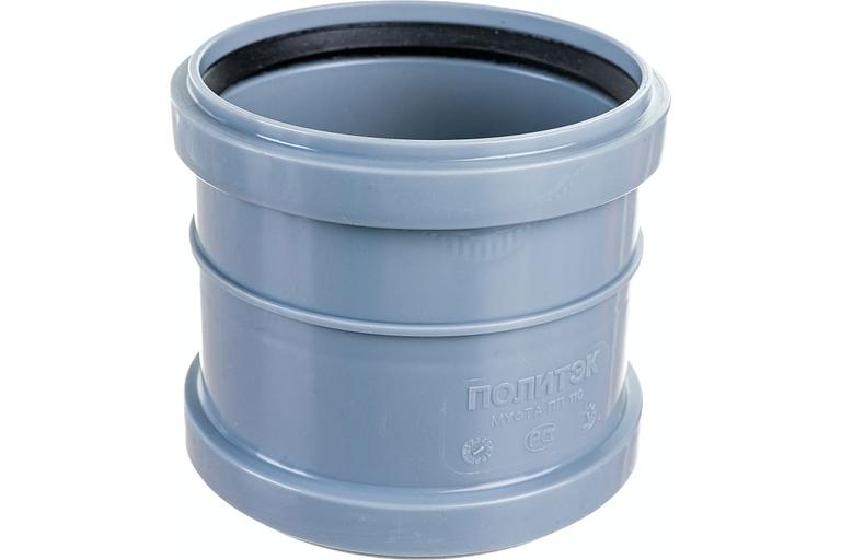 Муфта канализационная 110 двухраструбная фото 1