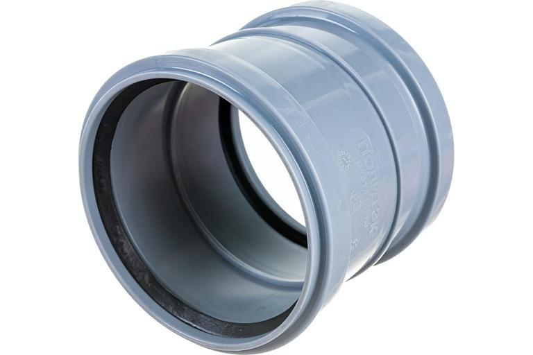 Муфта канализационная 110 двухраструбная фото 2